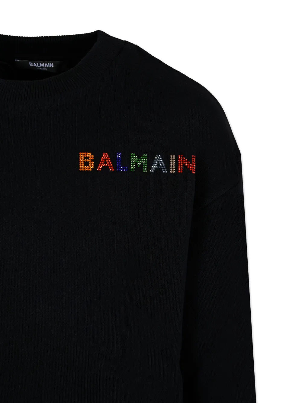 Balmain Kids Sweater verfraaid met kristallen Zwart