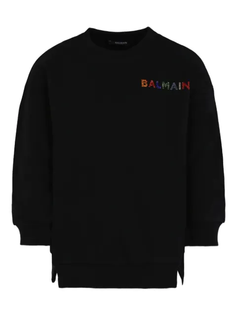 Balmain Kids rhinestone-embellished sweatshirt