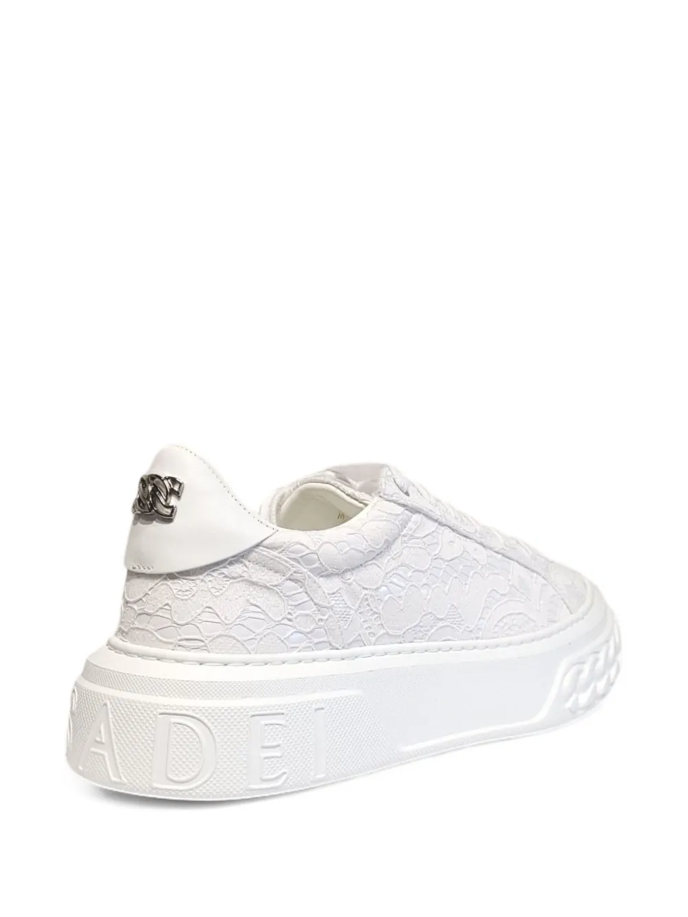 Casadei Off Road sneakers met afwerking van kant Wit