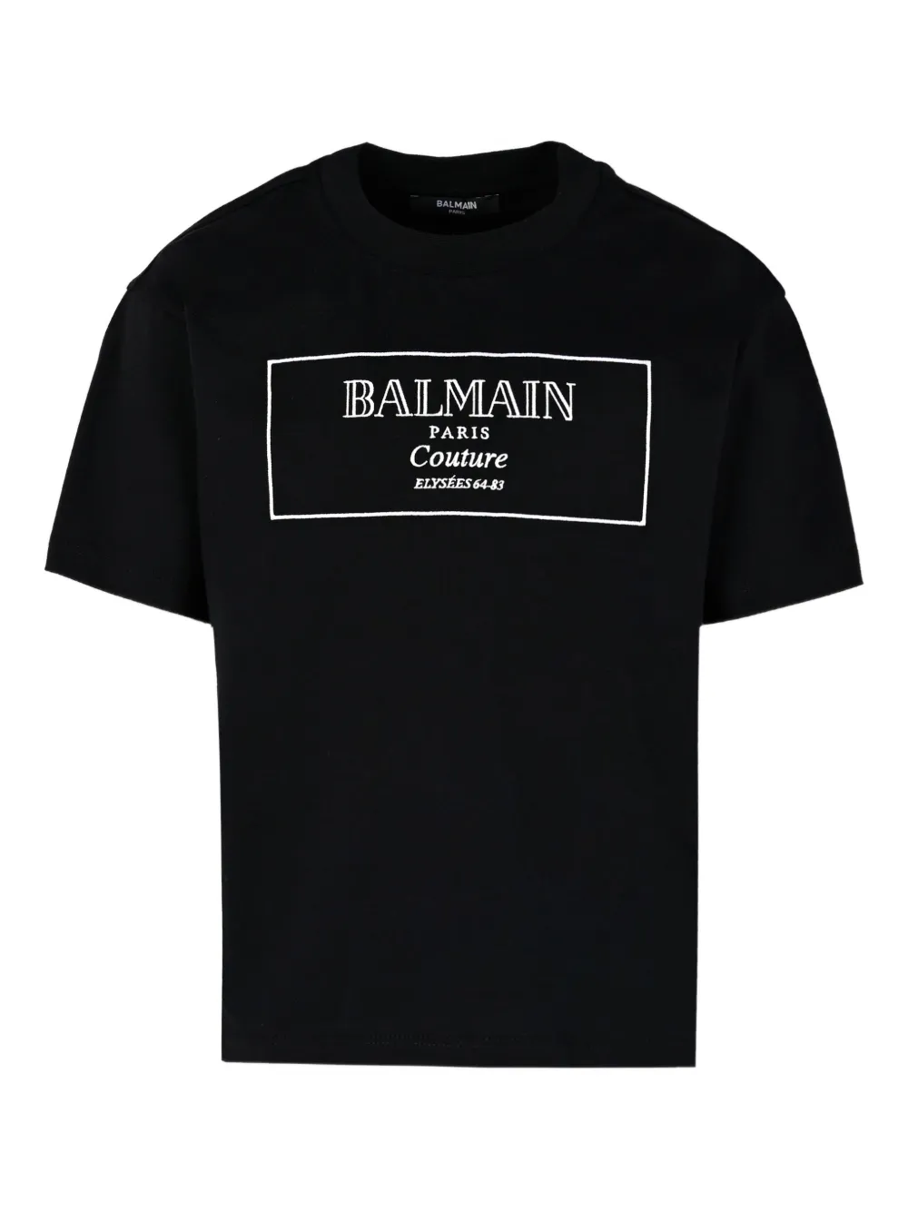 Balmain Kids T-shirt met geborduurd logo Zwart