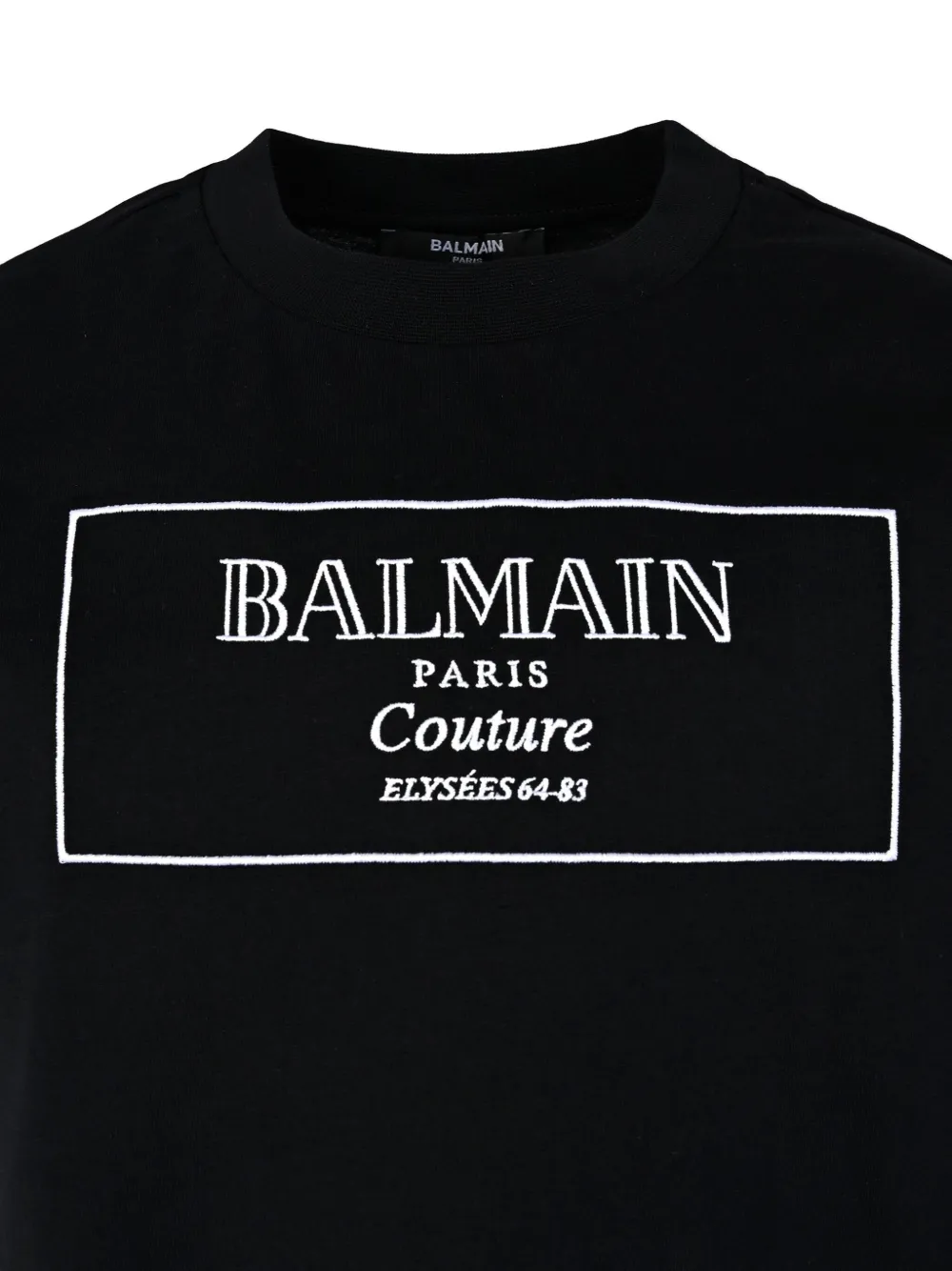 Balmain Kids T-shirt met geborduurd logo Zwart