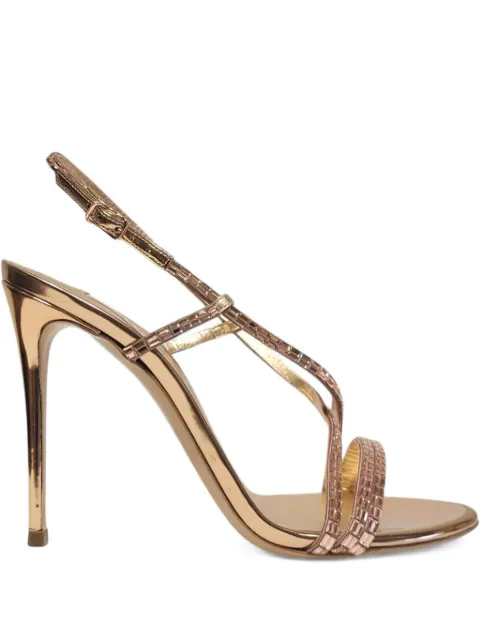 Casadei 100mm crystal-embellished slingback sandals