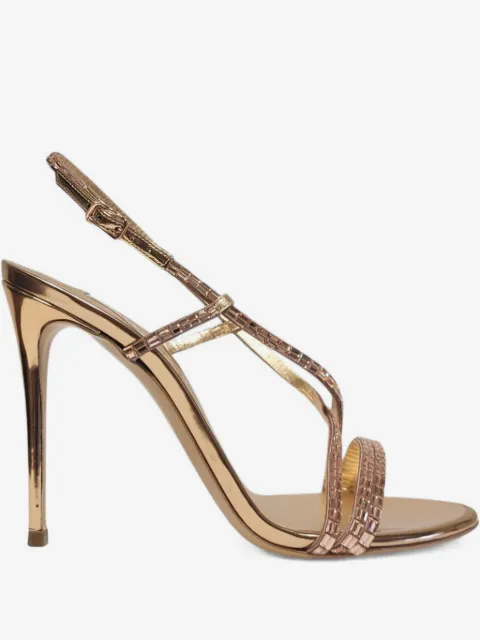 Casadei 100mm crystal-embellished slingback sandals