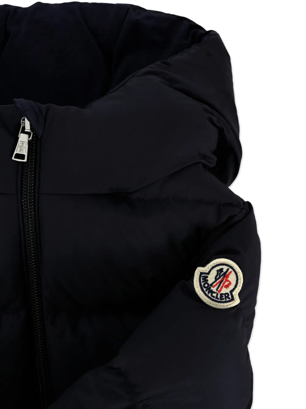 Moncler Enfant quilted down jacket Blauw