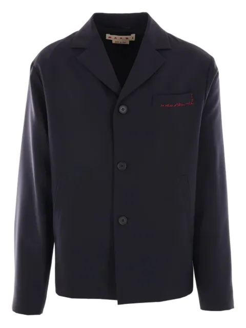 Marni logo-embroidered blazer