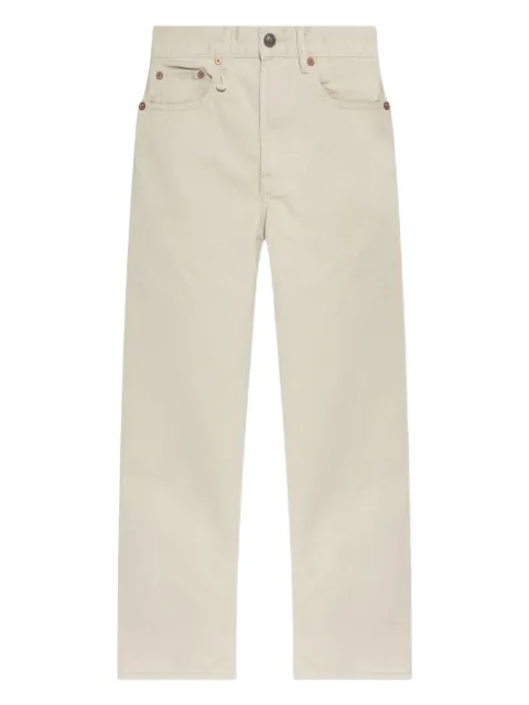 R13 embroidered-pocket jeans