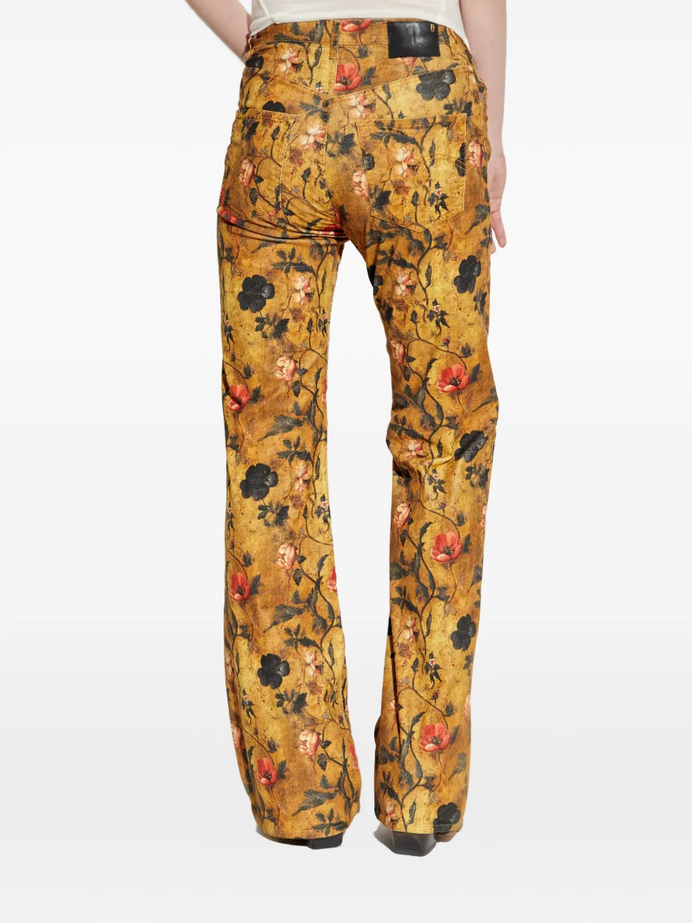 R13 floral-print jeans Geel