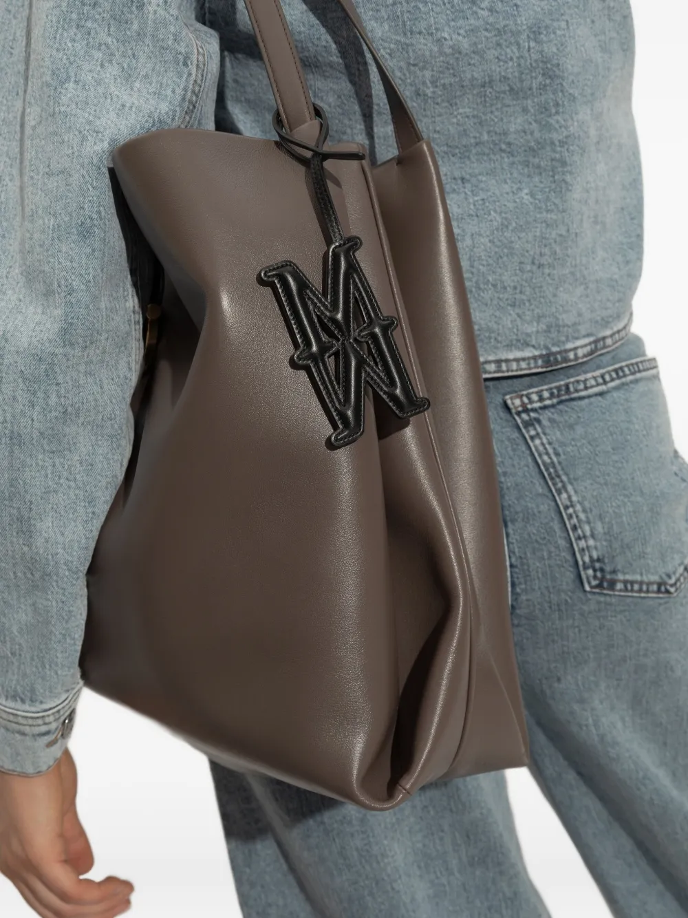 Max Mara Tassenbedel met logo Zwart