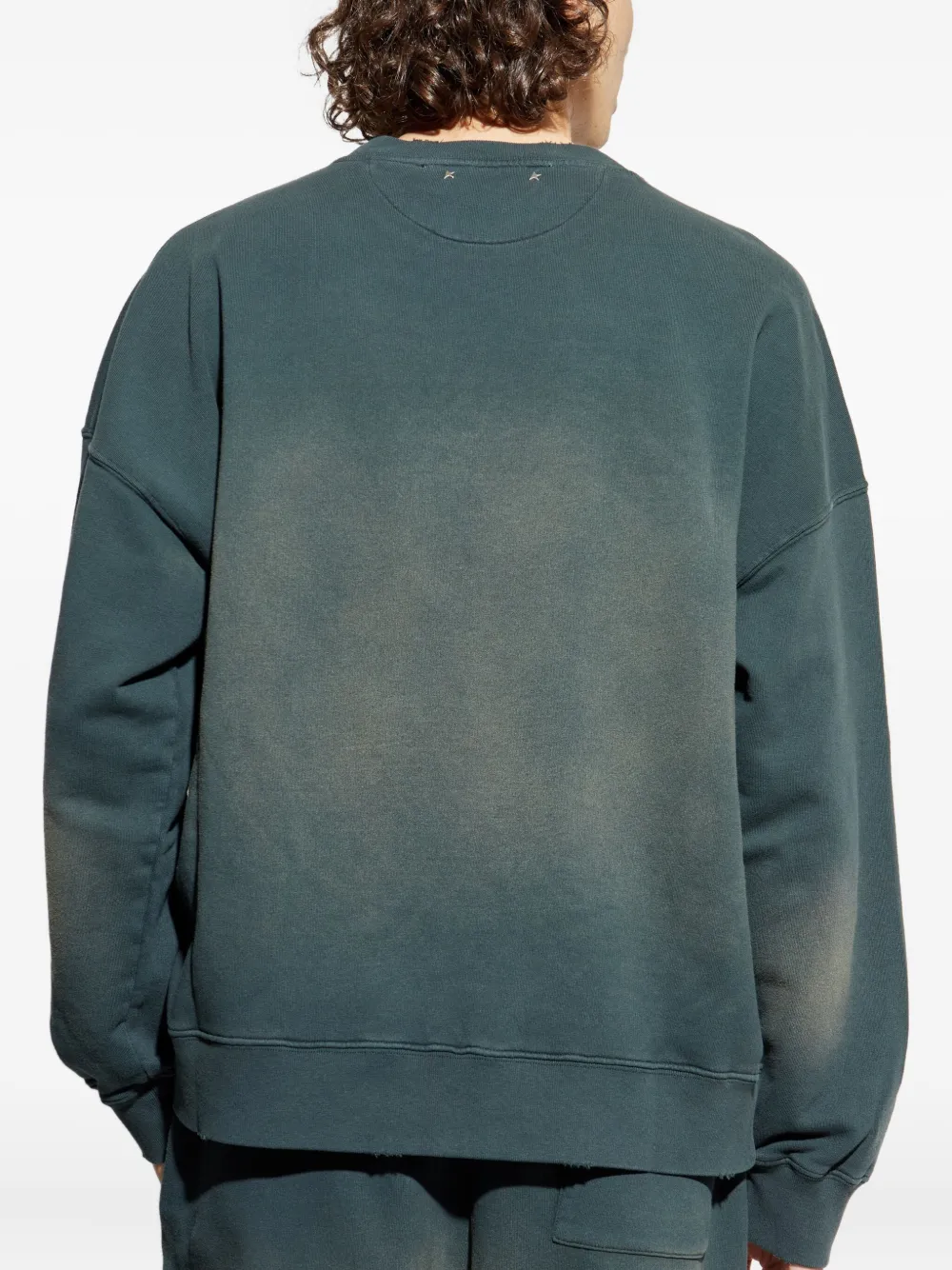 Golden Goose washed cotton sweatshirt Groen