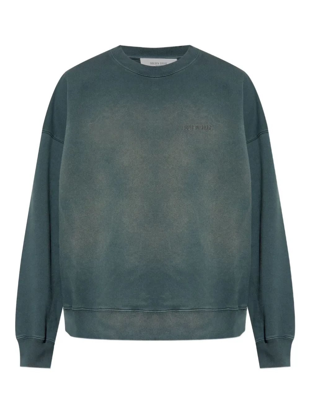 Golden Goose washed cotton sweatshirt Groen