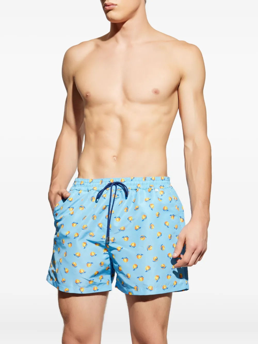Paul Smith peach-print swim shorts Blauw