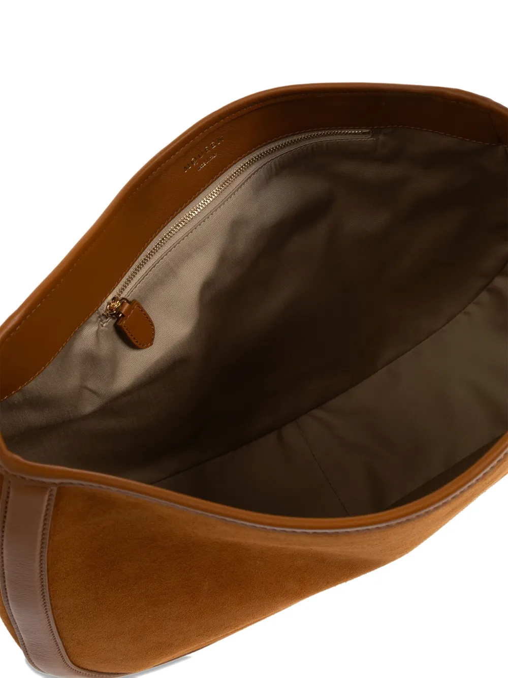 Alexander McQueen T-Bar suede shoulder bag Bruin