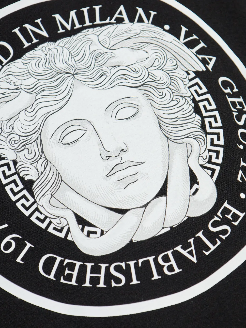 Versace medusa logo long-sleeve t-shirt Zwart