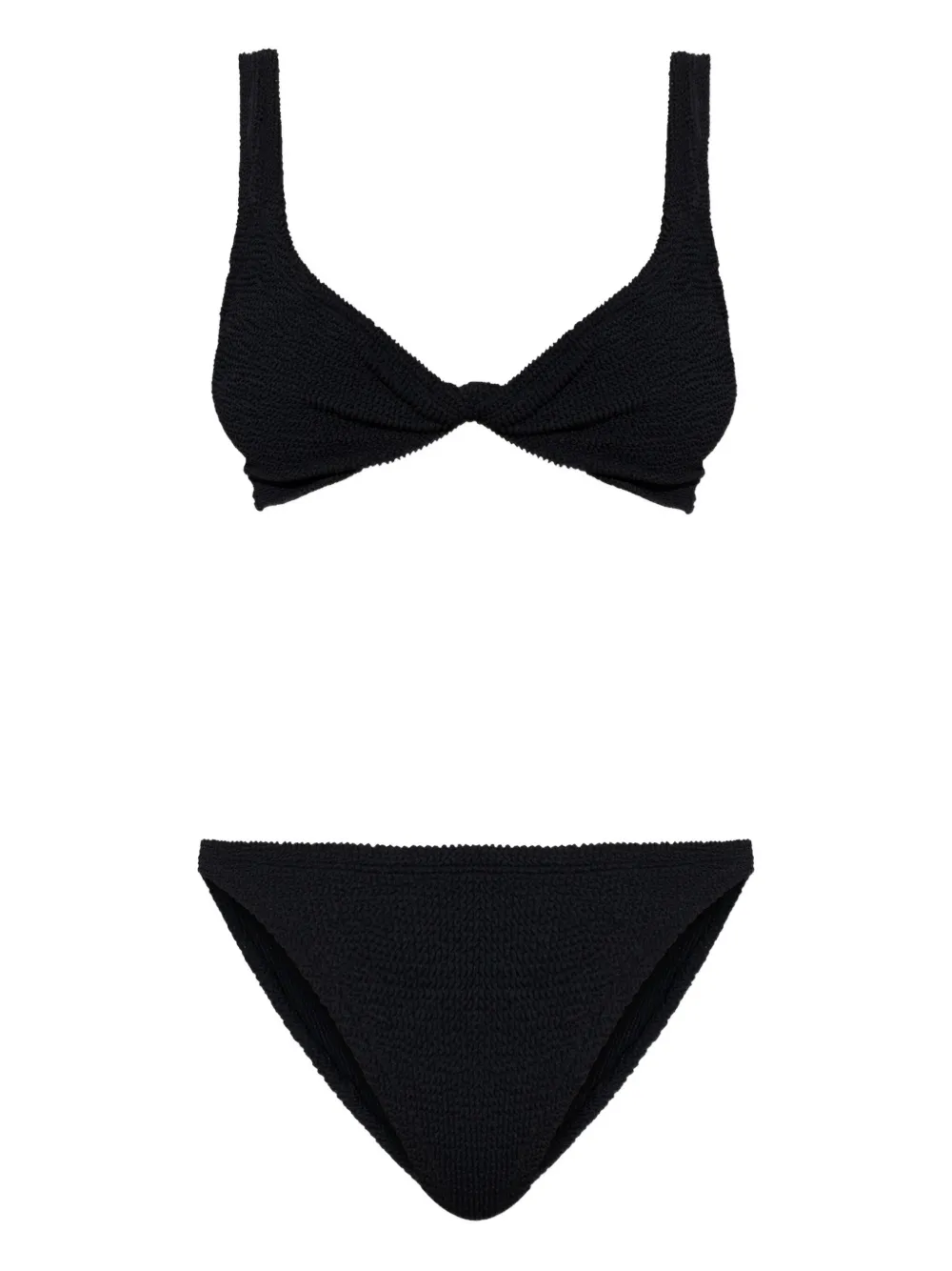 Hunza G Juno crinkled bikini | Black | Image 1