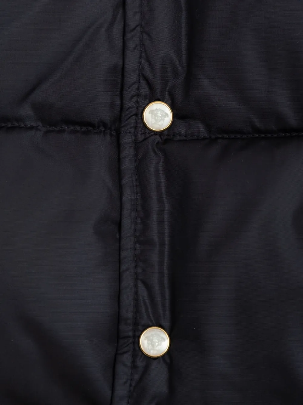 Versace Kids insulated hooded jacket Zwart