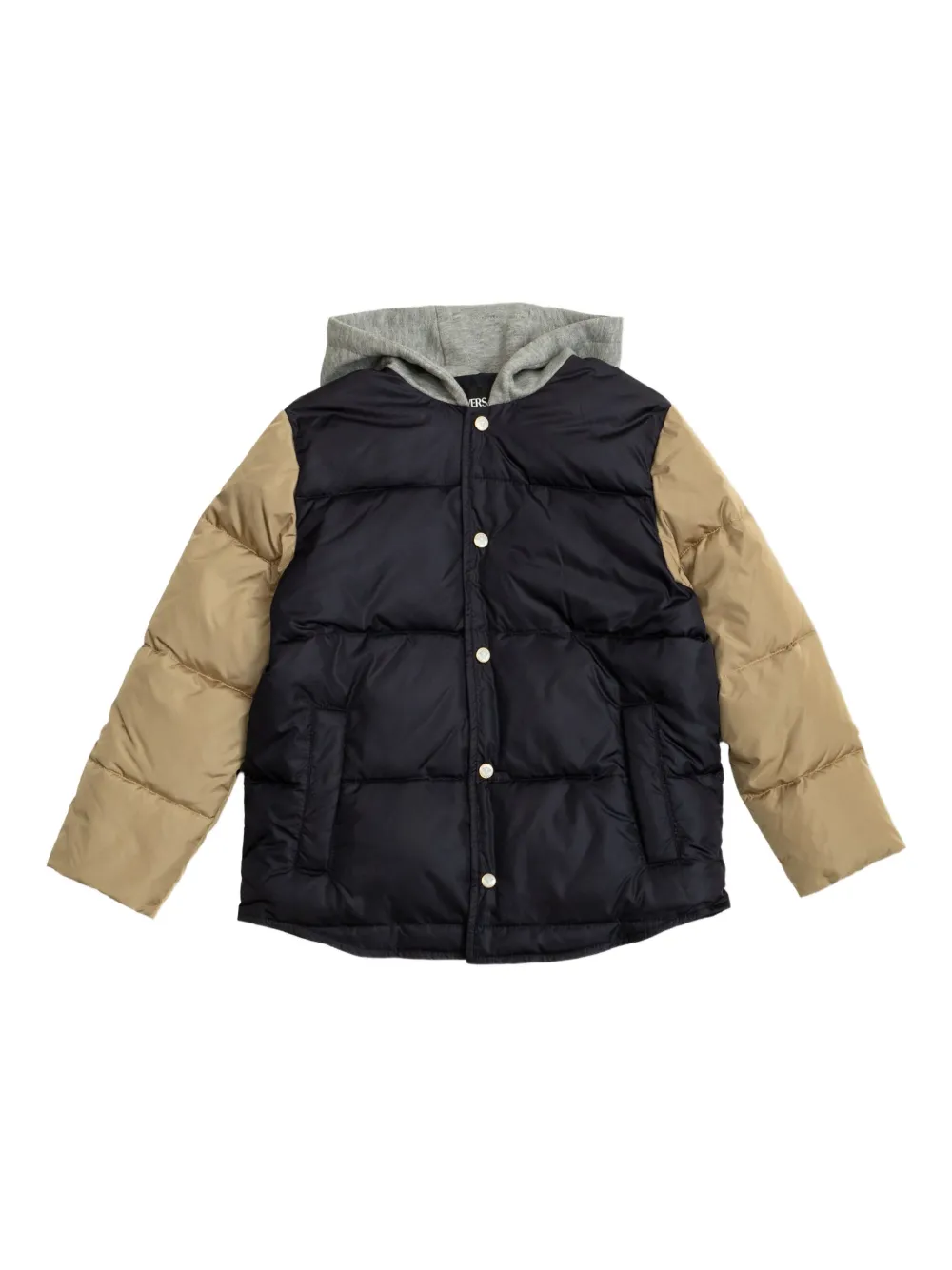 Versace Kids insulated hooded jacket Zwart