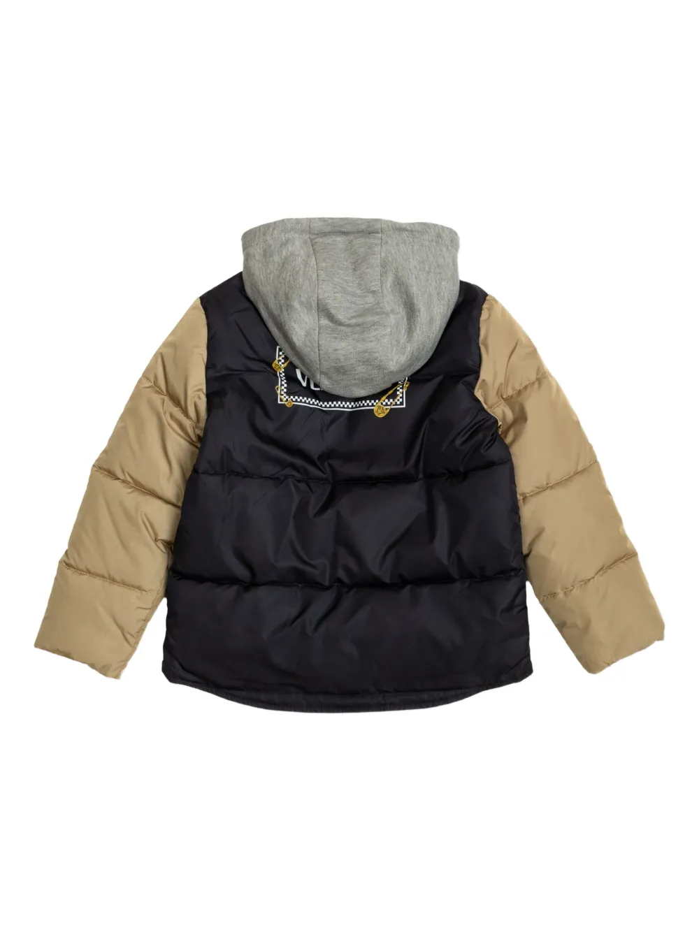 Versace Kids insulated hooded jacket Zwart