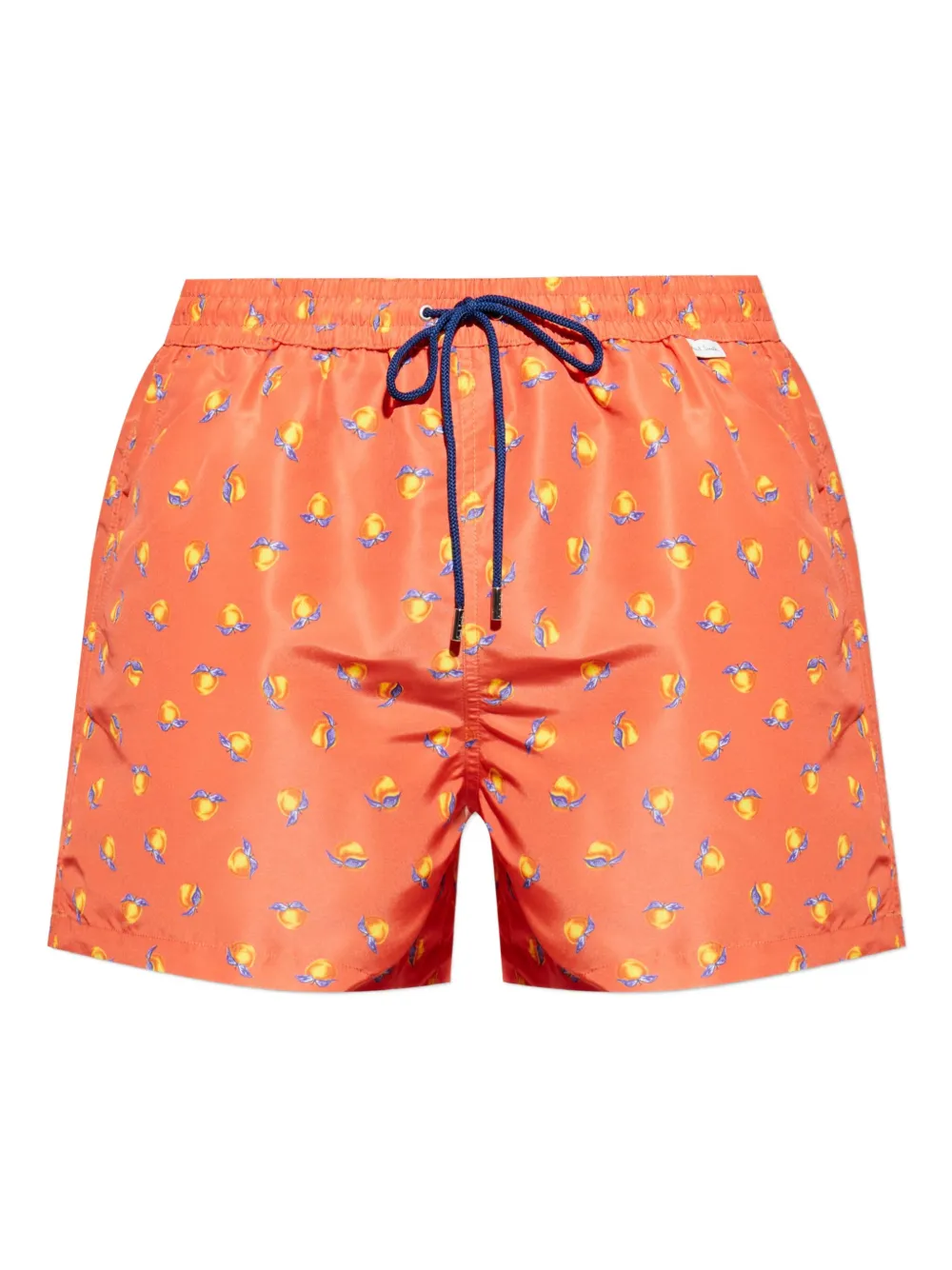 Paul Smith peach-print drawstring swim shorts Oranje