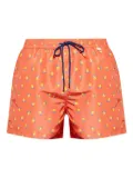 Paul Smith peach-print drawstring swim shorts - Orange