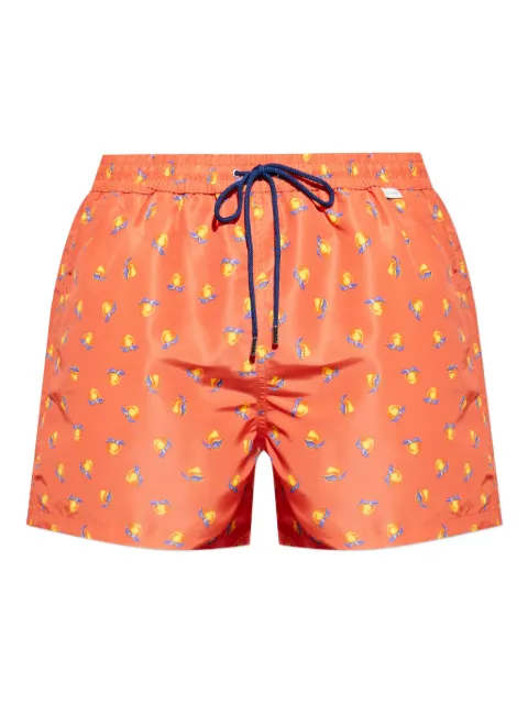 Paul Smith peach-print drawstring swim shorts