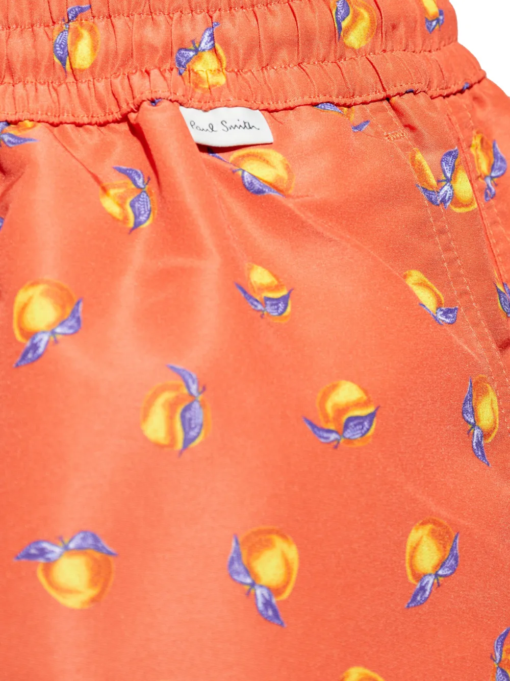 Paul Smith peach-print drawstring swim shorts Oranje