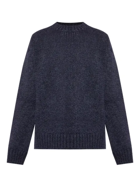 JIL SANDER+ suéter tejido de canalé con cuello redondo