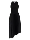 Alexander McQueen pleated asymmetric dress - Black