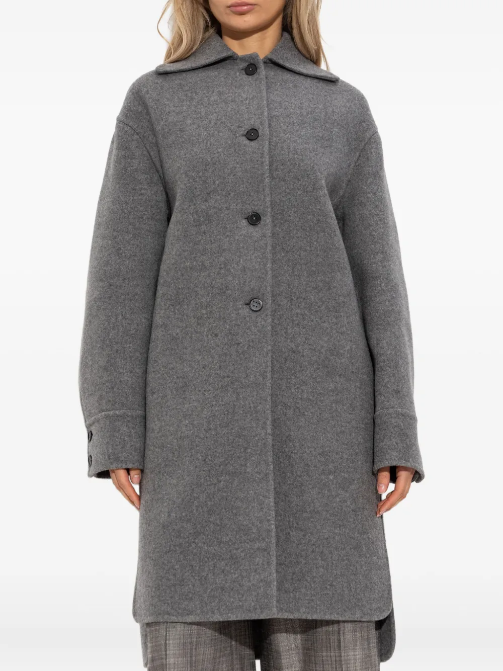 Jil Sander Wollen jas Grijs