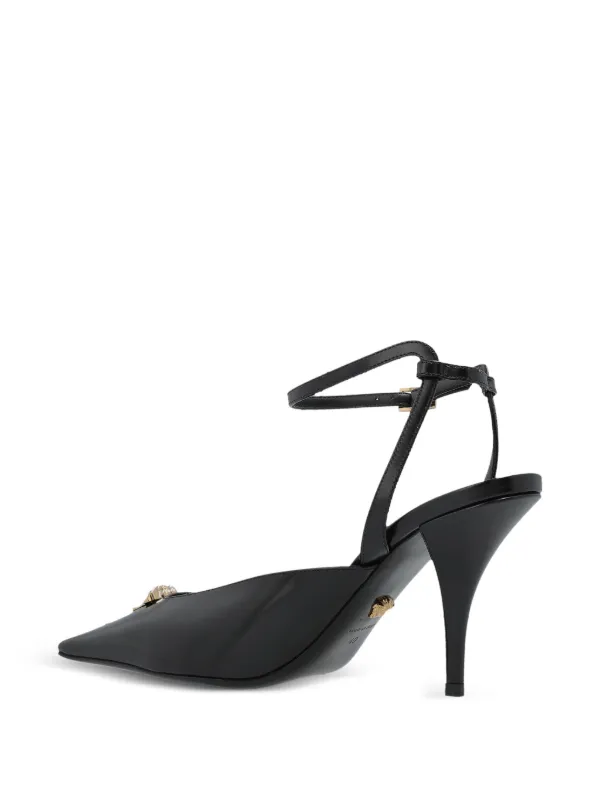 Versace メドゥーサ 85mm ポインテッドトゥ パンプス | ブラック