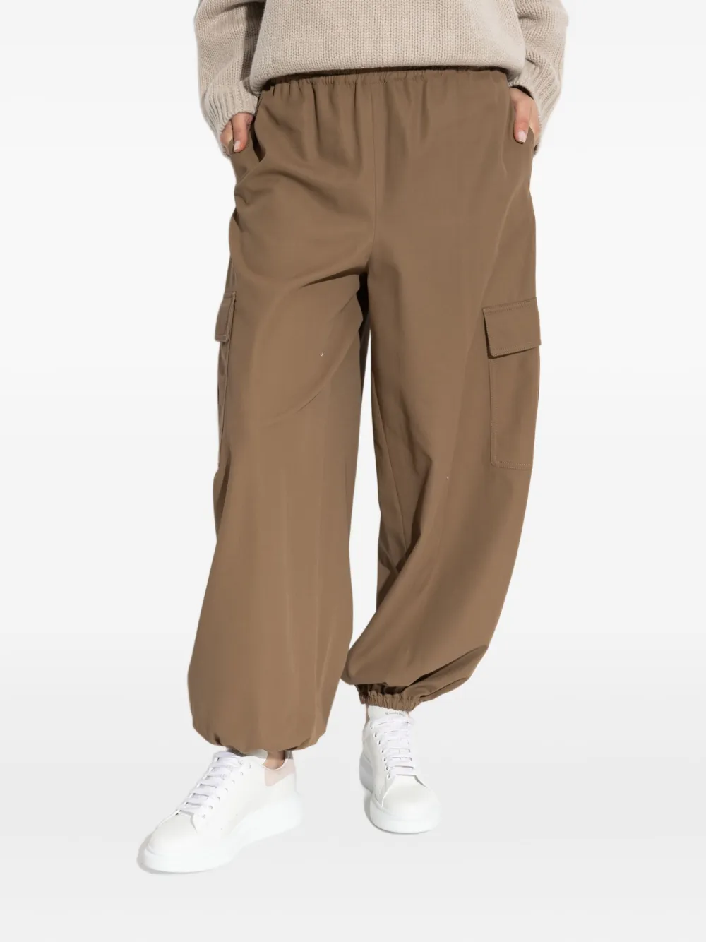 Max Mara Broek met toelopende pijpen 003 BROWN