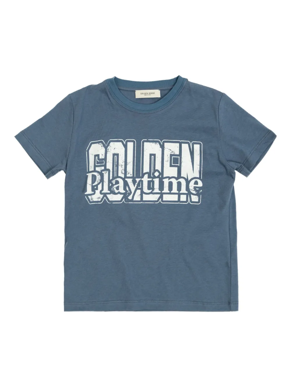 Golden Goose Kids Katoenen T-shirt Blauw