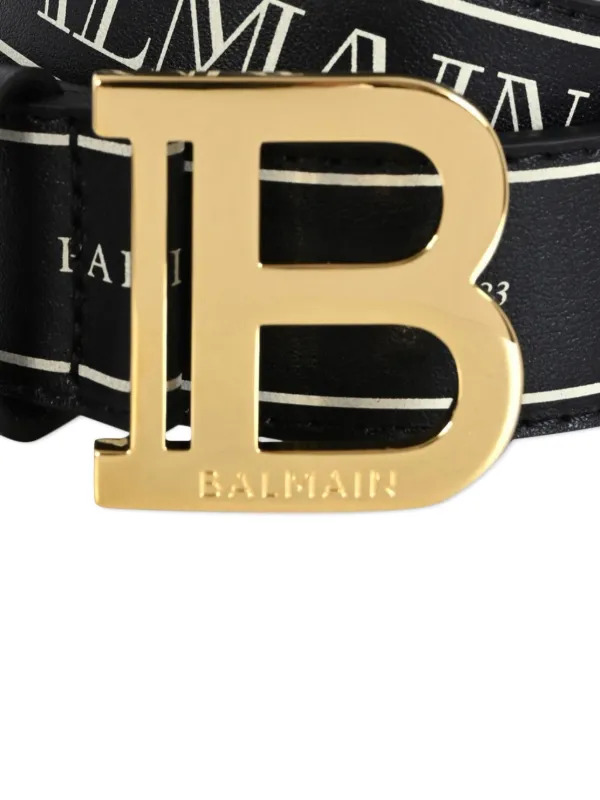 Balmain Kids logo-buckle Leather Belt | Black | FARFETCH display picture 1