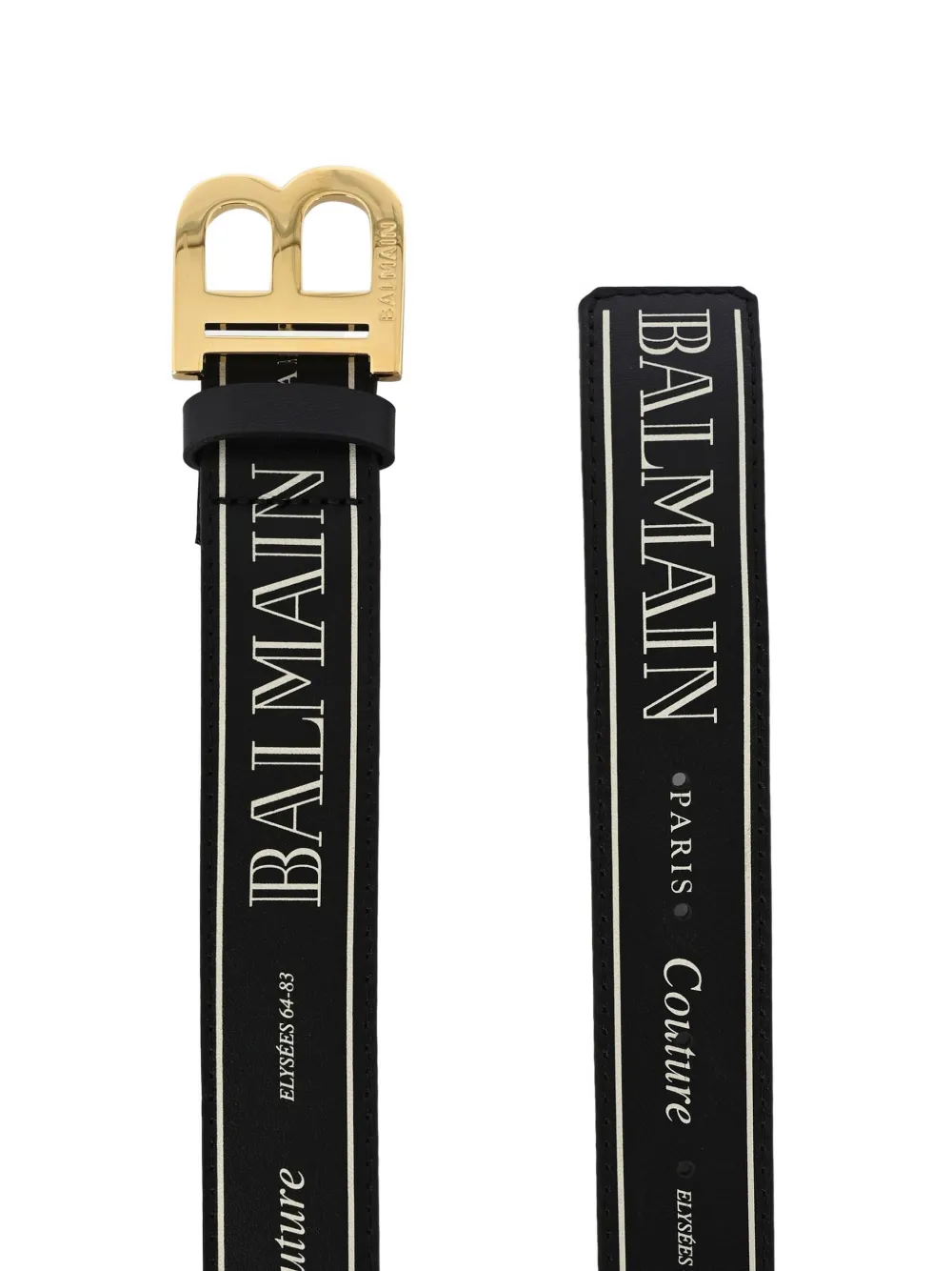 Balmain Kids Riem met logogesp Zwart