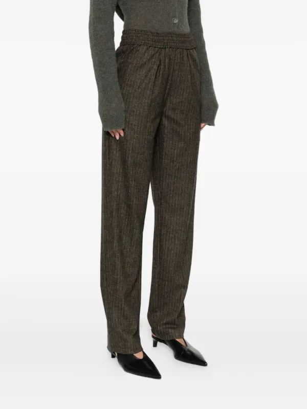 パンツ Isabel Marant Pinstripe Elastic-Waist Tailored Trousers 30959080_60068429_600.jpg