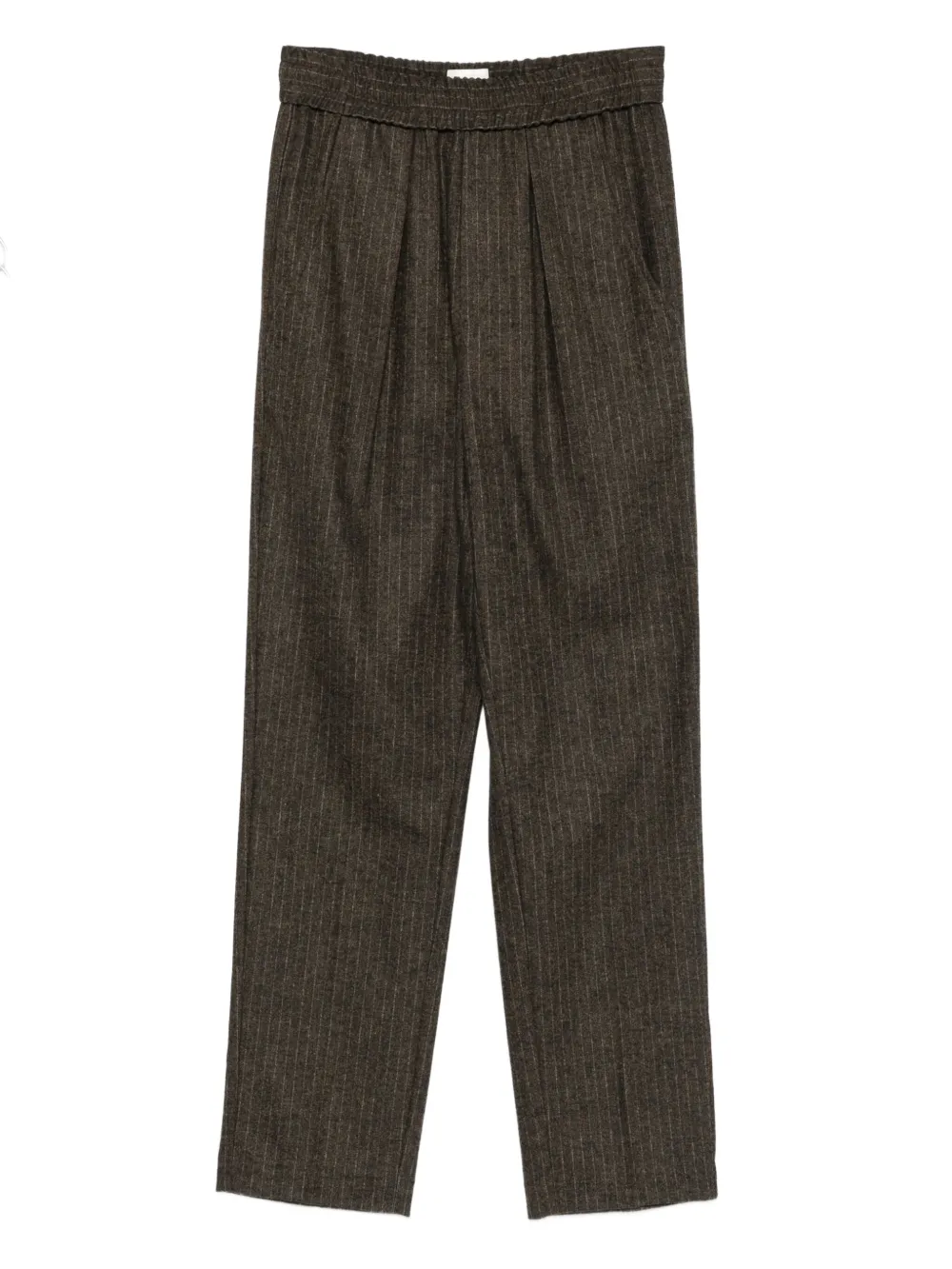 ISABEL MARANT pinstripe elastic-waist tailored trousers Bruin