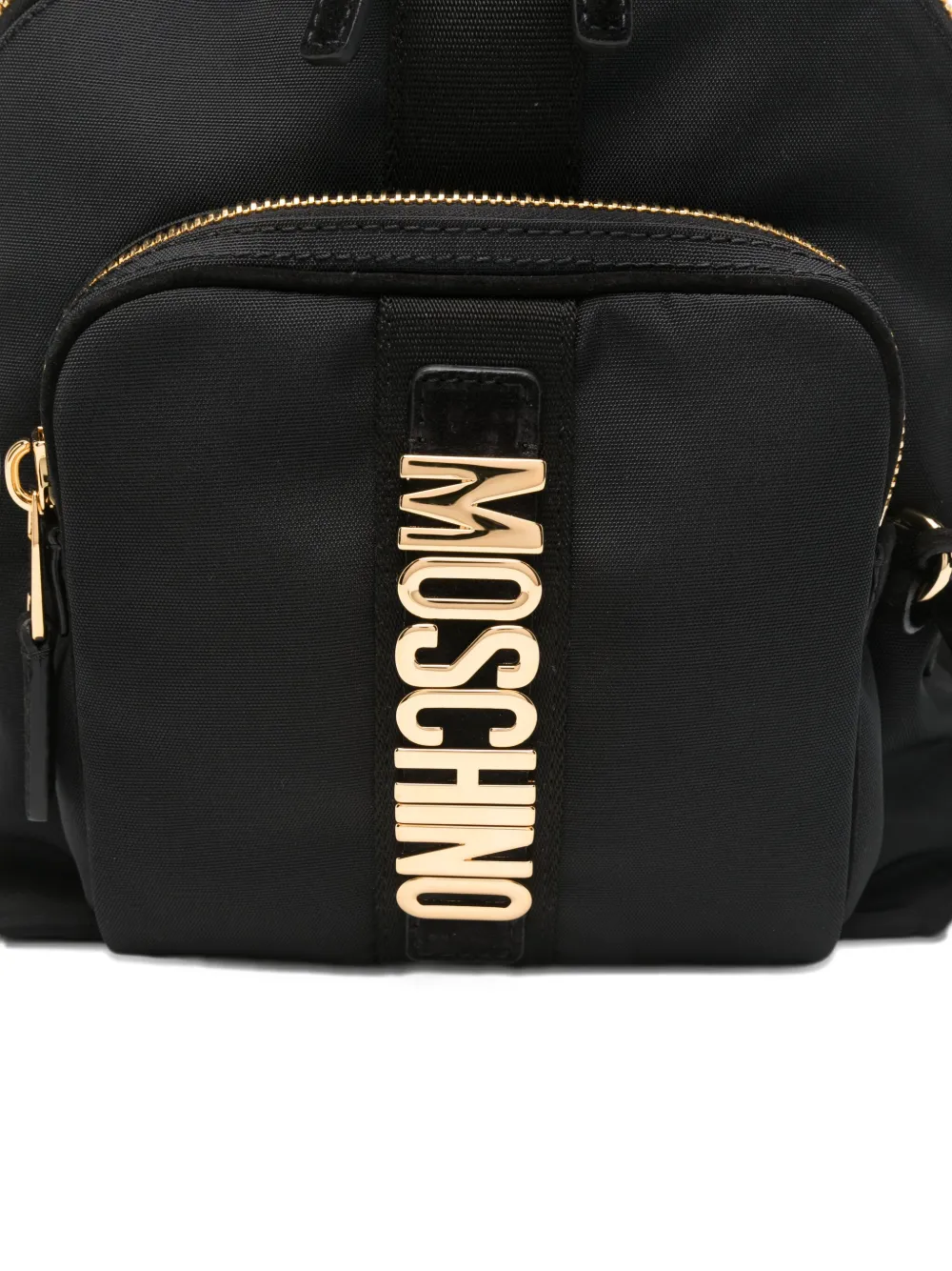 Moschino Rugzak met logoplakkaat Zwart