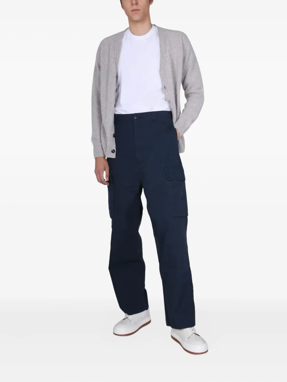 Nigel Cabourn Cargo Straight-leg Trousers In Blue