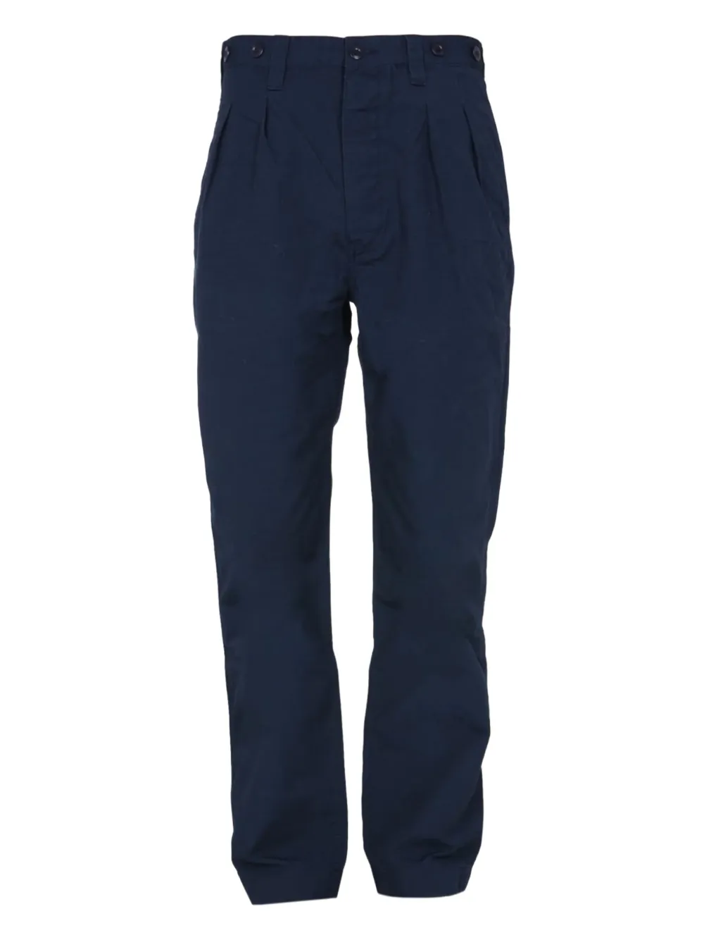 Nigel Cabourn Pleated Straight-leg Trousers In Blue