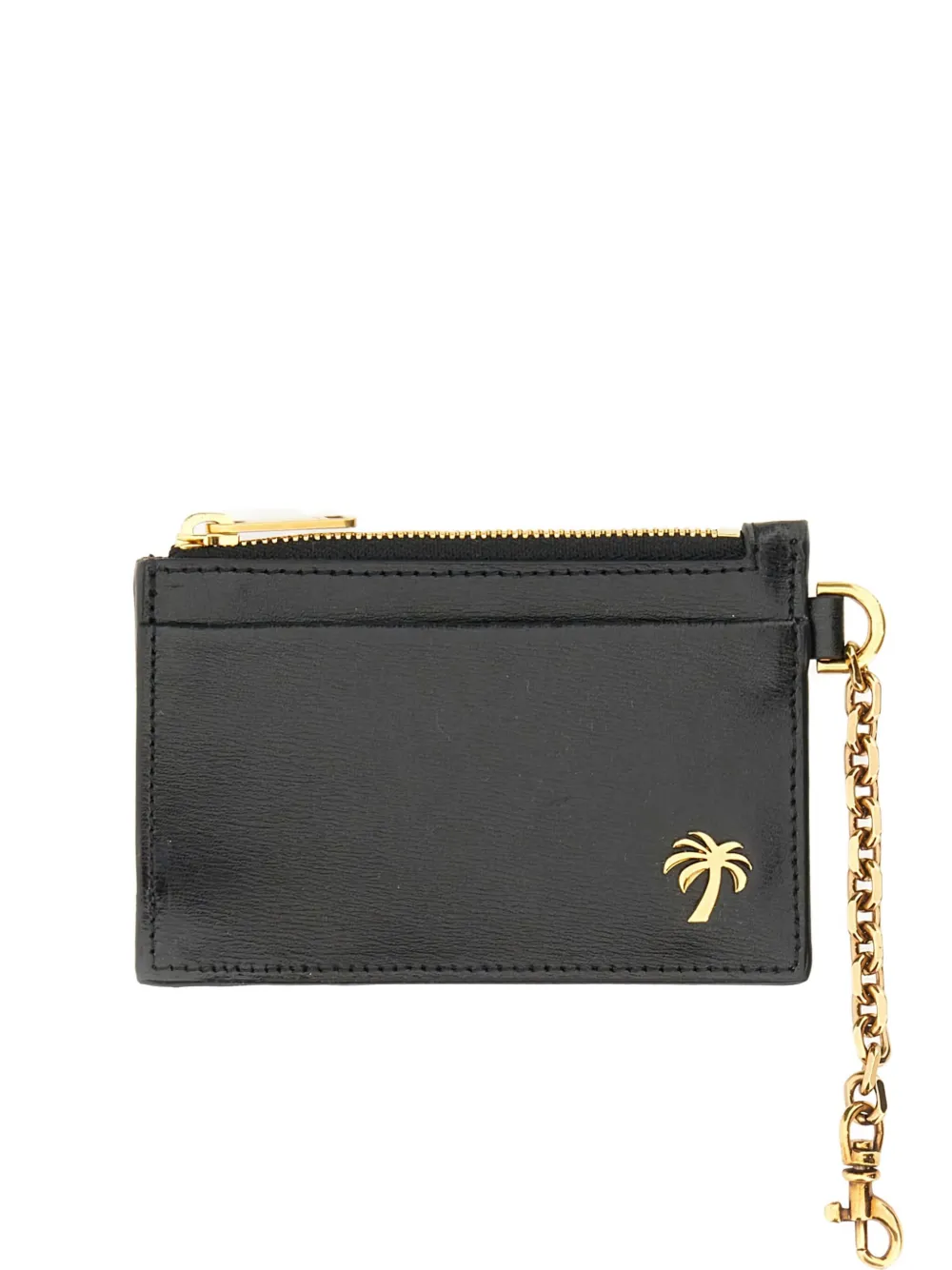 Palm Angels Leather Cardholder In Black