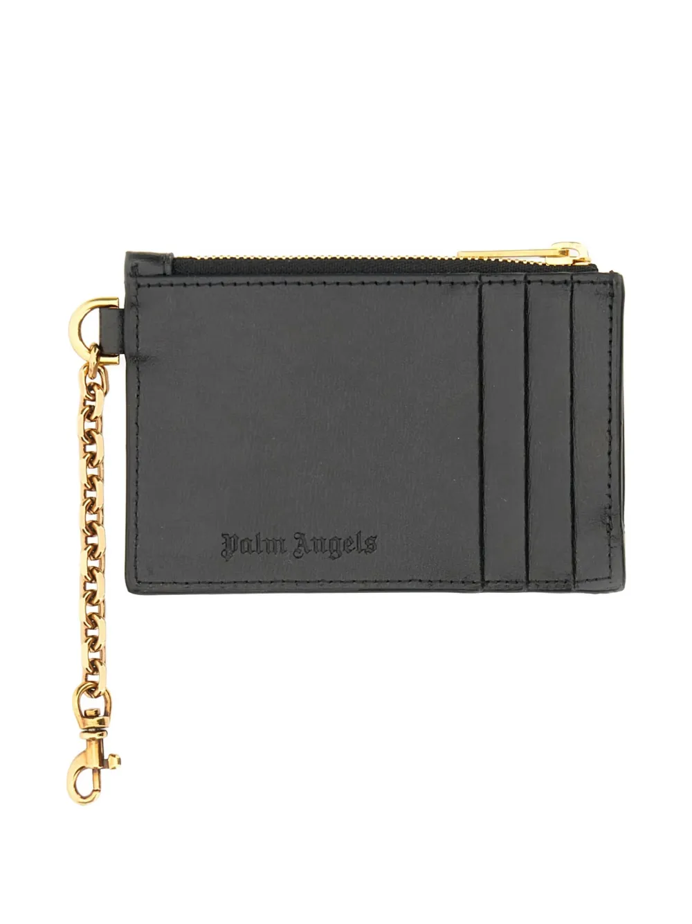 Palm Angels leather cardholder - Grijs
