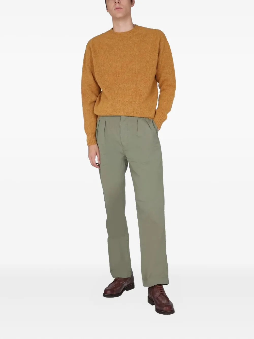 Nigel Cabourn straight-leg trousers - Groen