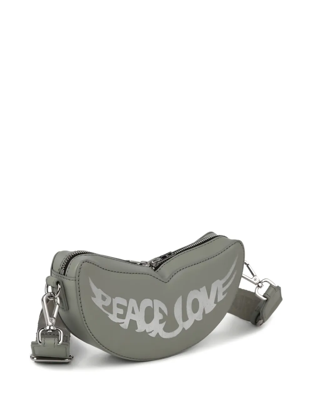 Zadig & Voltaire Kids Peace Love schoudertas Grijs