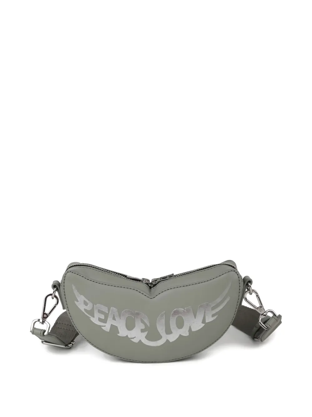 Zadig & Voltaire Kids Peace Love shoulder bag - Grigio