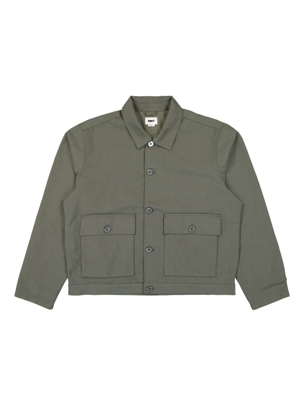 Obey front-pocket jacket | Green | Image 1