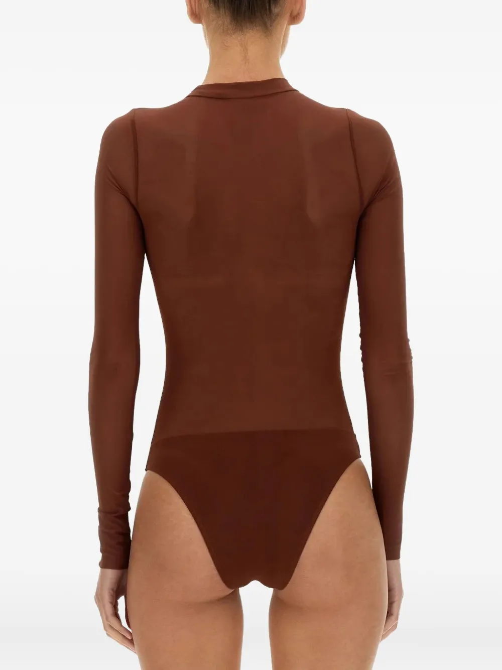Not After Ten Long Sleeve Bodysuit In Brown