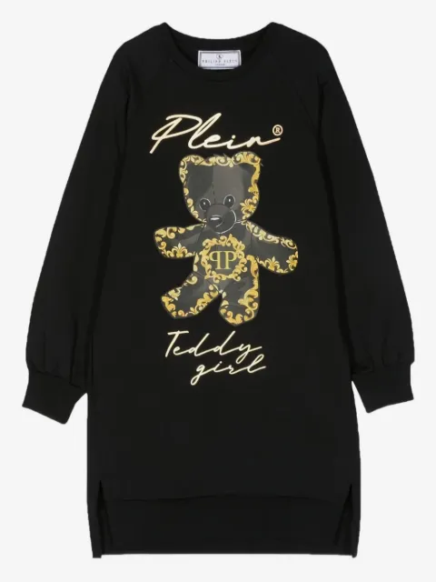 Philipp Plein Junior vestido con motivo Teddy Bear