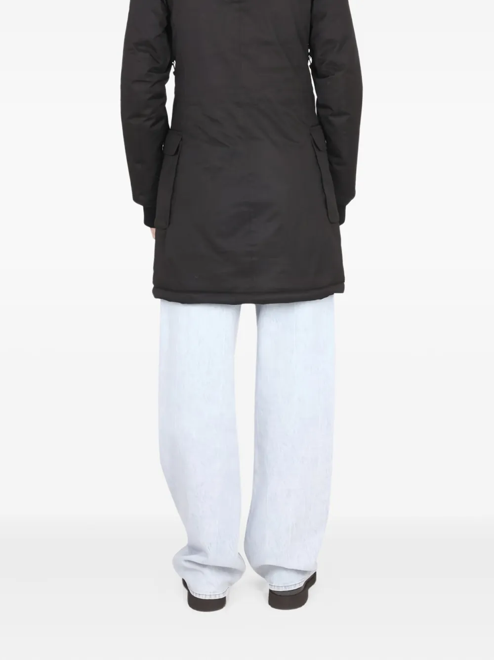 Nobis Hooded Parka Coat In Black