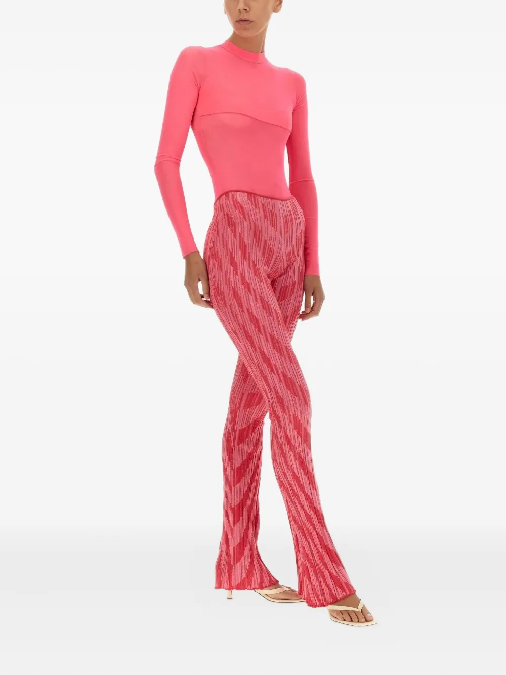 Not After Ten Long-sleeve Bodysuit In Pink