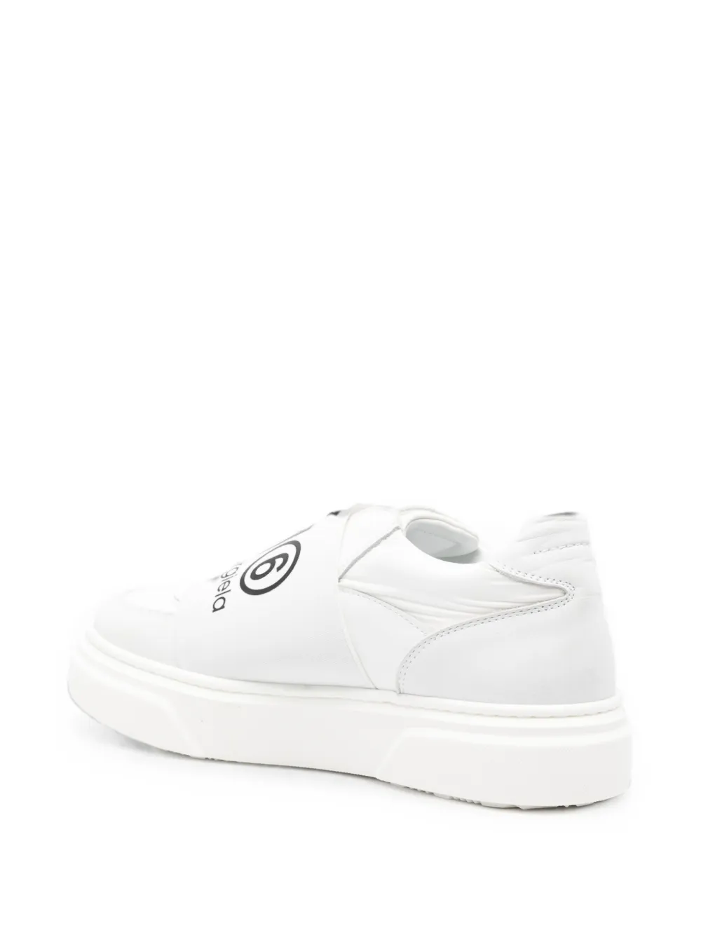 MM6 Maison Margiela Kids logo-print panelled sneakers Wit
