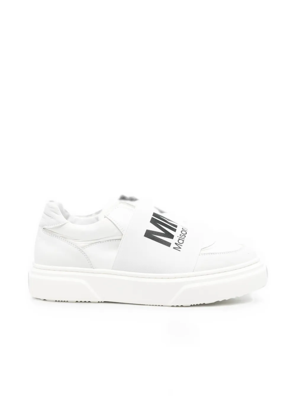 MM6 Maison Margiela Kids logo-print panelled sneakers - Bianco
